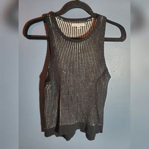 American Eagle Black & White Sweater Tank